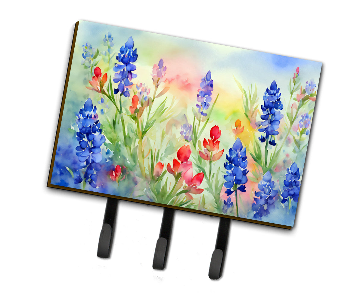 Buy this Texas Bluebonnets in Watercolor Leash or Key Holder