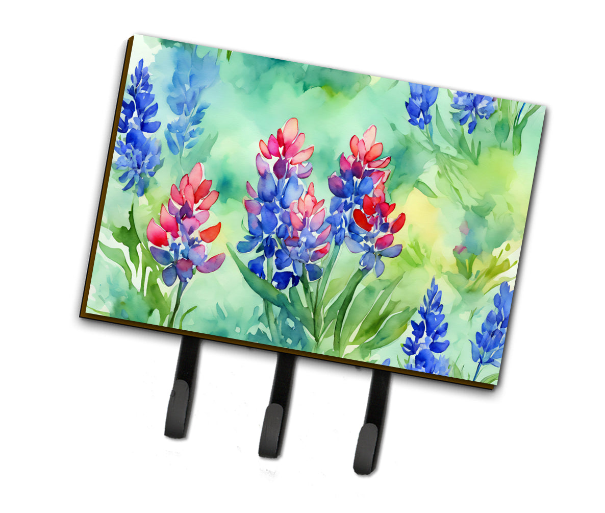 Buy this Texas Bluebonnets in Watercolor Leash or Key Holder