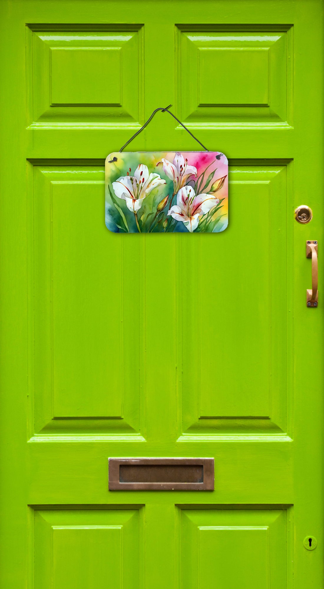 Buy this Utah Sego Lilies in Watercolor Wall or Door Hanging Prints