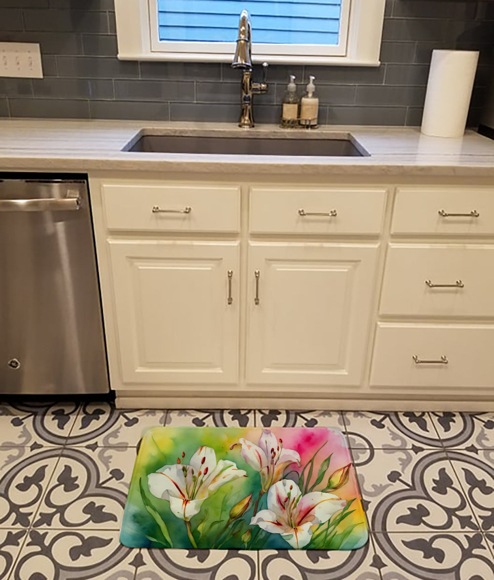 Buy this Utah Sego Lilies in Watercolor Memory Foam Kitchen Mat