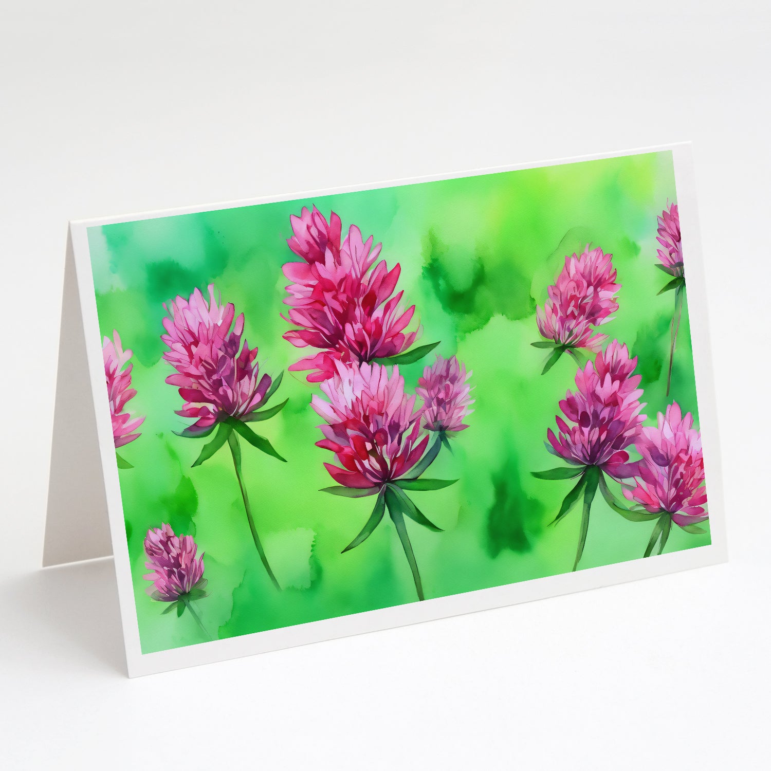 Buy this Vermont Red Clover in Watercolor Greeting Cards and Envelopes Pack of 8