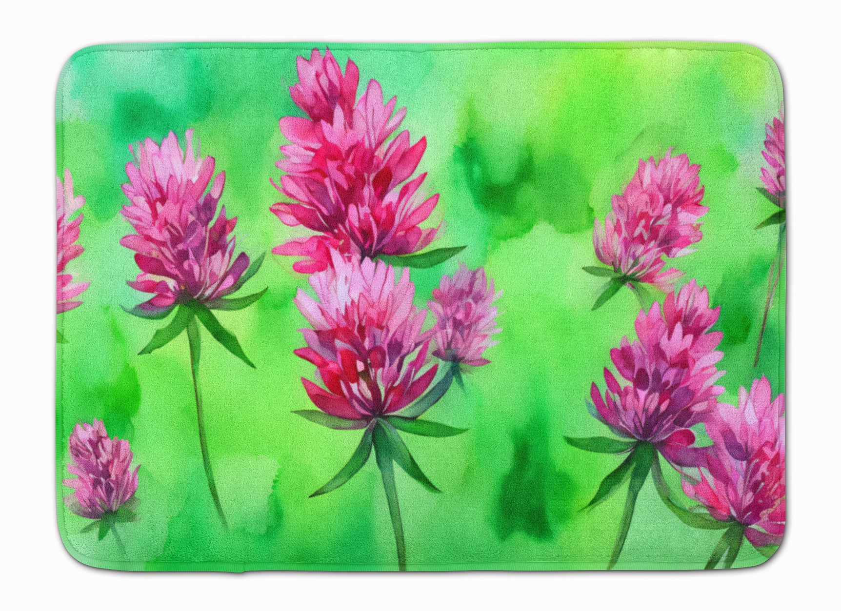 Buy this Vermont Red Clover in Watercolor Memory Foam Kitchen Mat