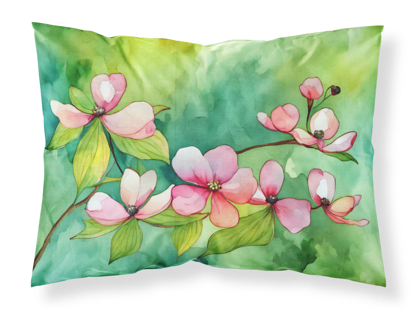 Buy this Virginia American Dogwood in Watercolor Fabric Standard Pillowcase