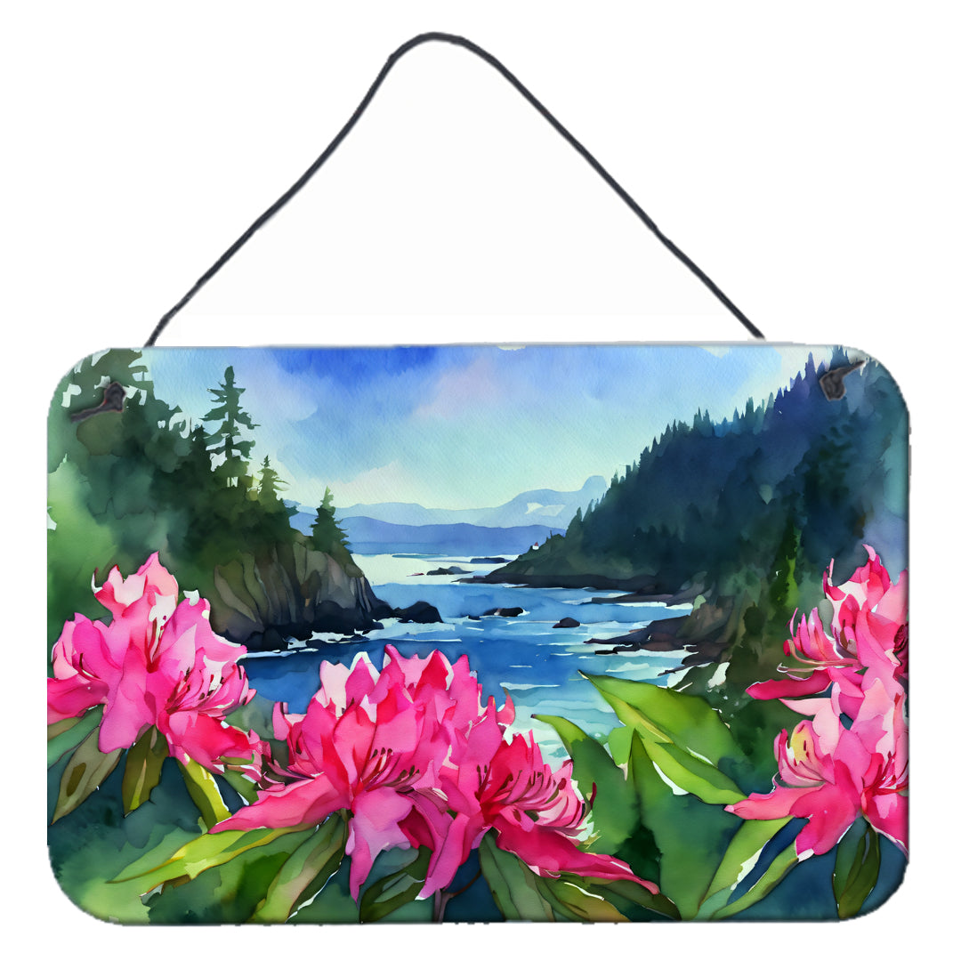 Buy this Washington Coast Rhododendrons in Watercolor Wall or Door Hanging Prints