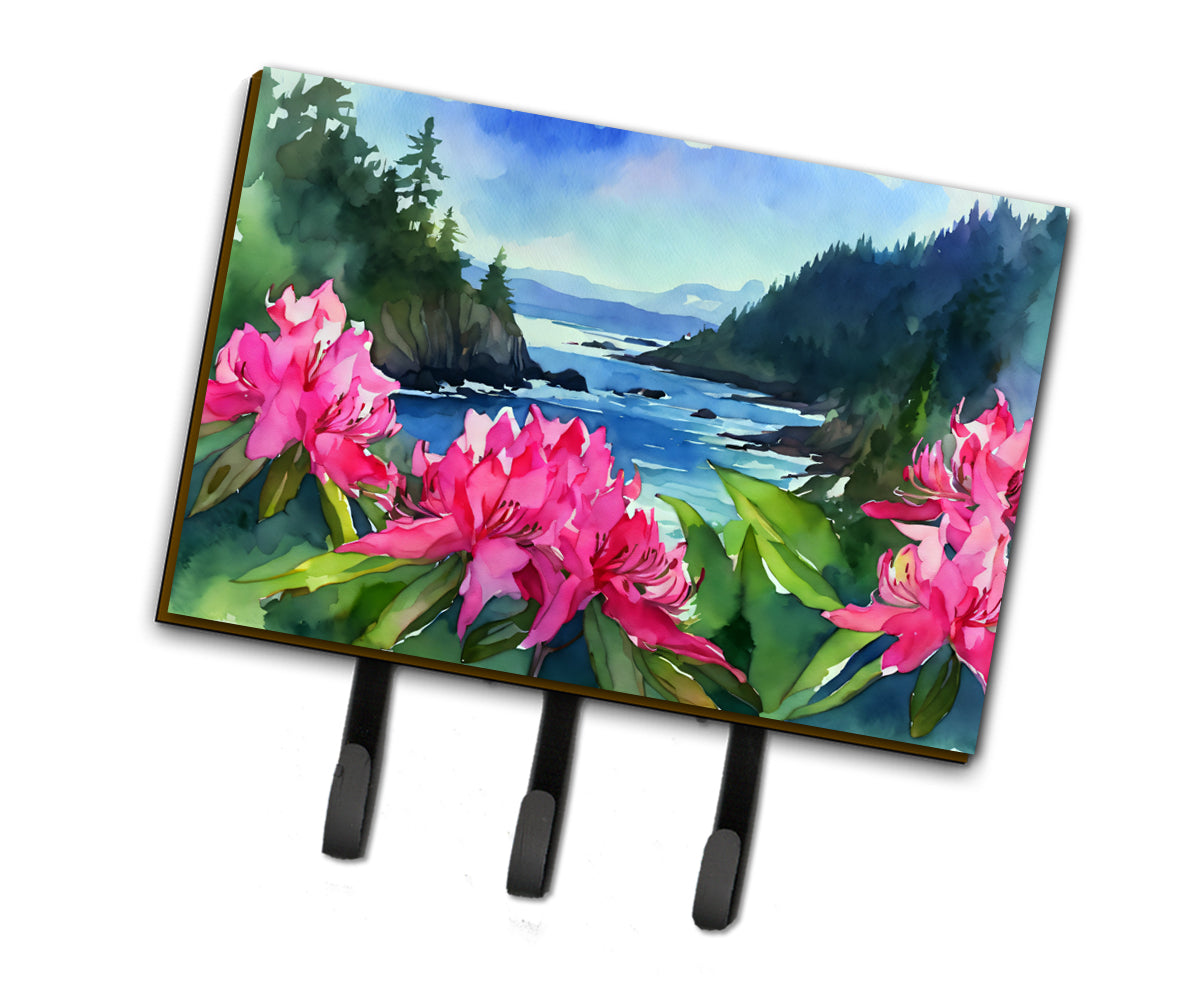 Buy this Washington Coast Rhododendrons in Watercolor Leash or Key Holder