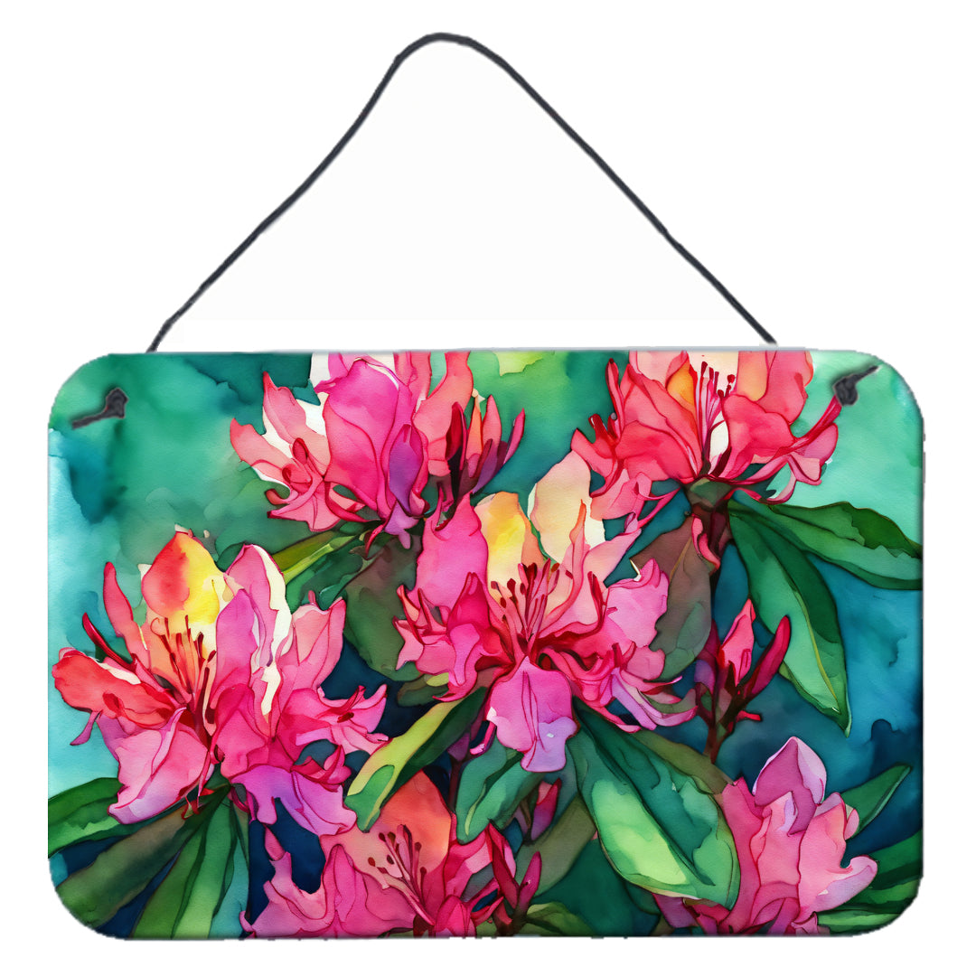 Buy this West Virginia Rhododendrons in Watercolor Wall or Door Hanging Prints