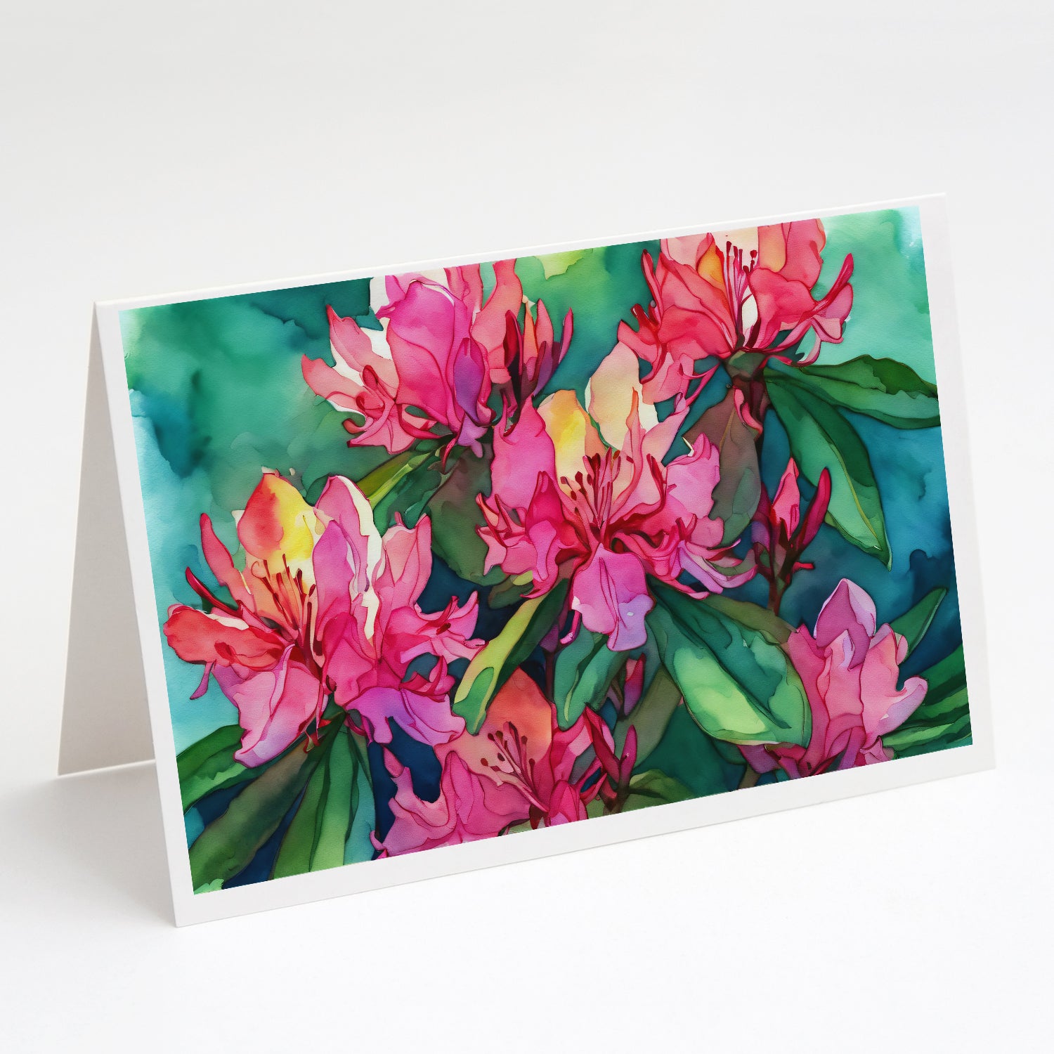 Buy this West Virginia Rhododendrons in Watercolor Greeting Cards and Envelopes Pack of 8