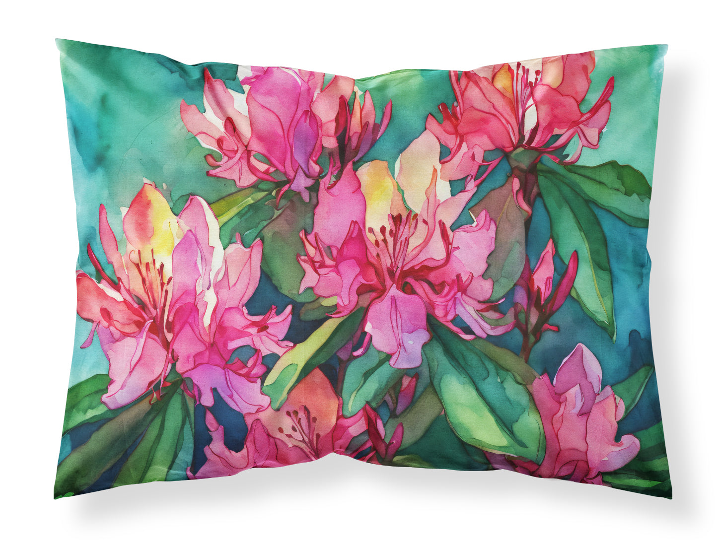 Buy this West Virginia Rhododendrons in Watercolor Fabric Standard Pillowcase