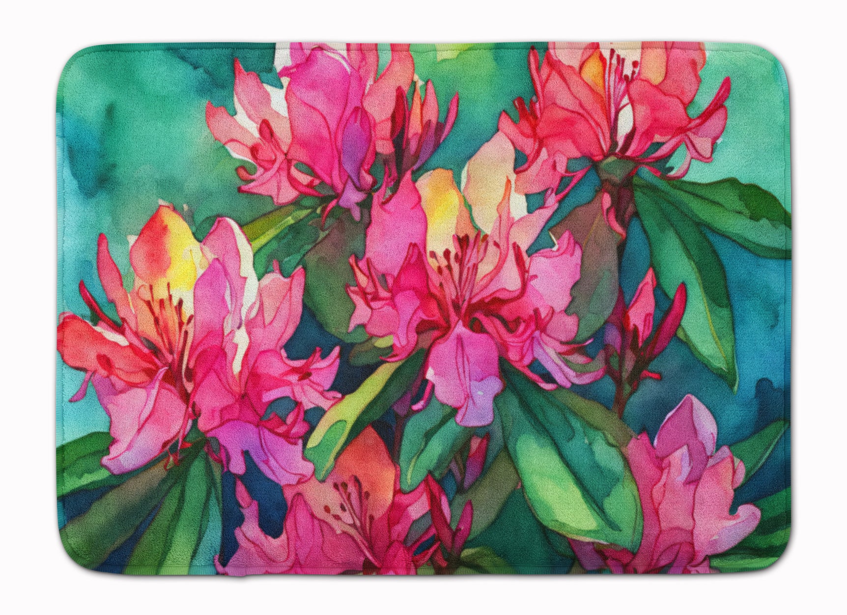 Buy this West Virginia Rhododendrons in Watercolor Memory Foam Kitchen Mat