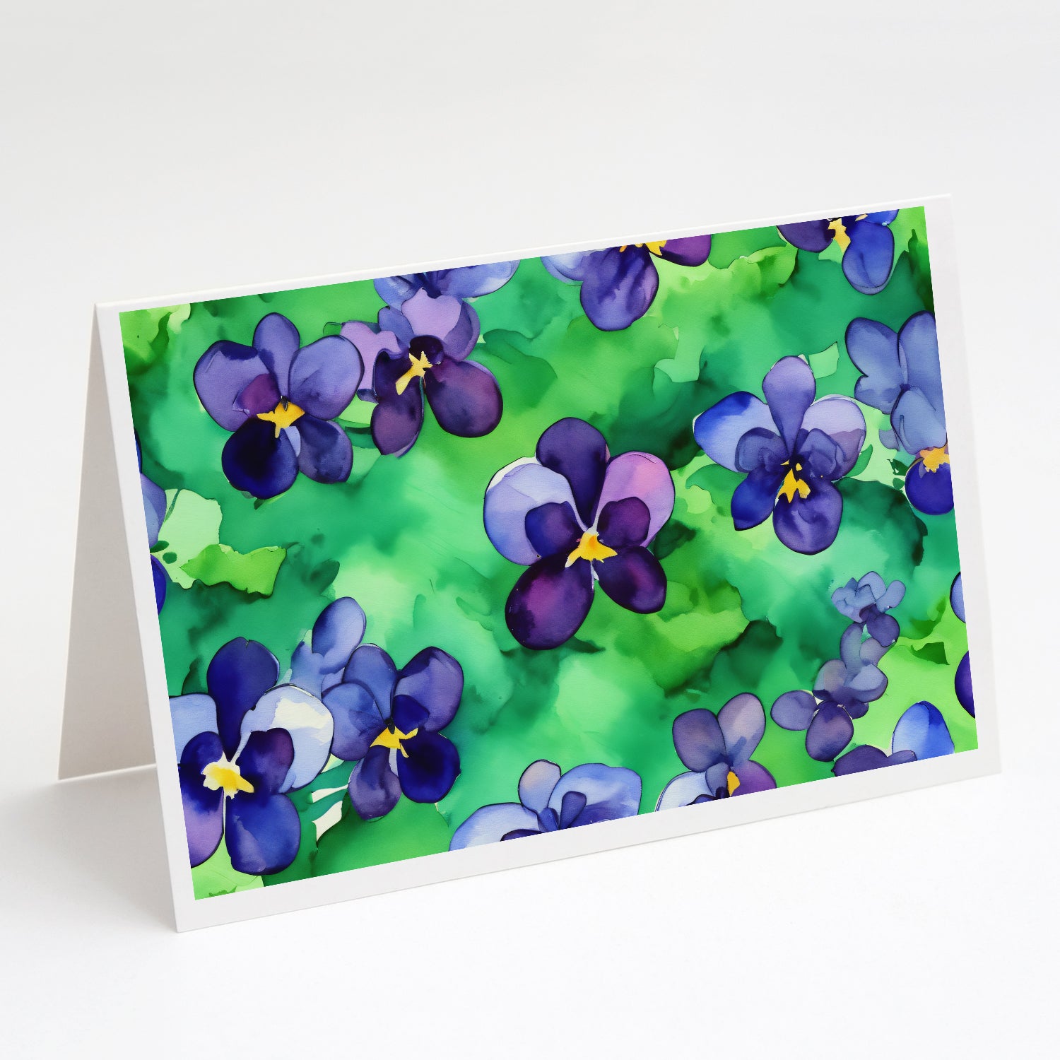 Buy this Wisconsin Wood Violets in Watercolor Greeting Cards and Envelopes Pack of 8