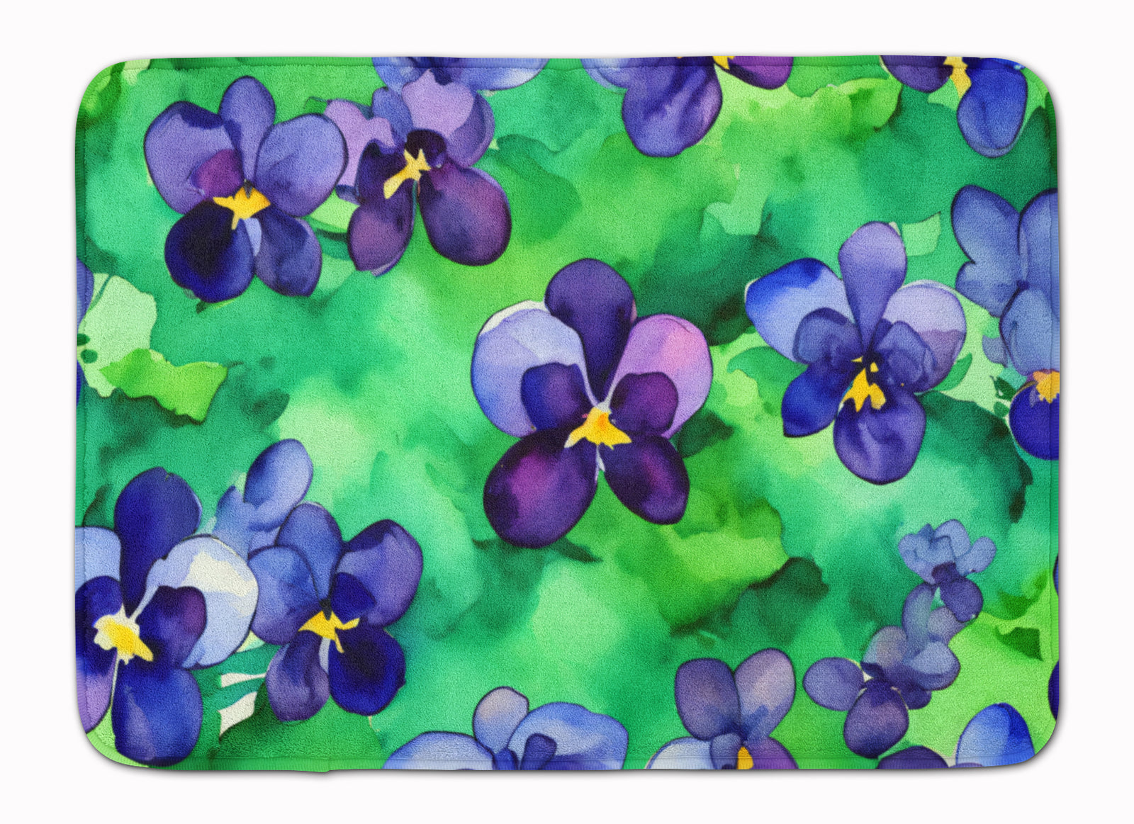 Buy this Wisconsin Wood Violets in Watercolor Memory Foam Kitchen Mat