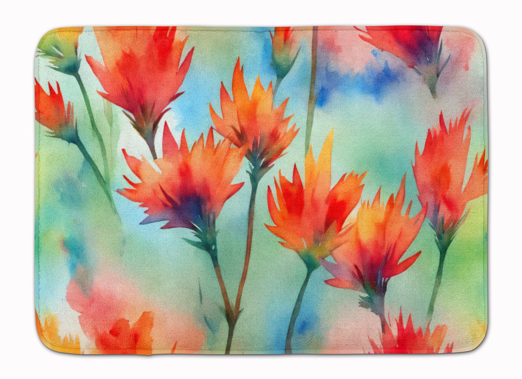 Buy this Wyoming Indian Paintbrush in Watercolor Memory Foam Kitchen Mat