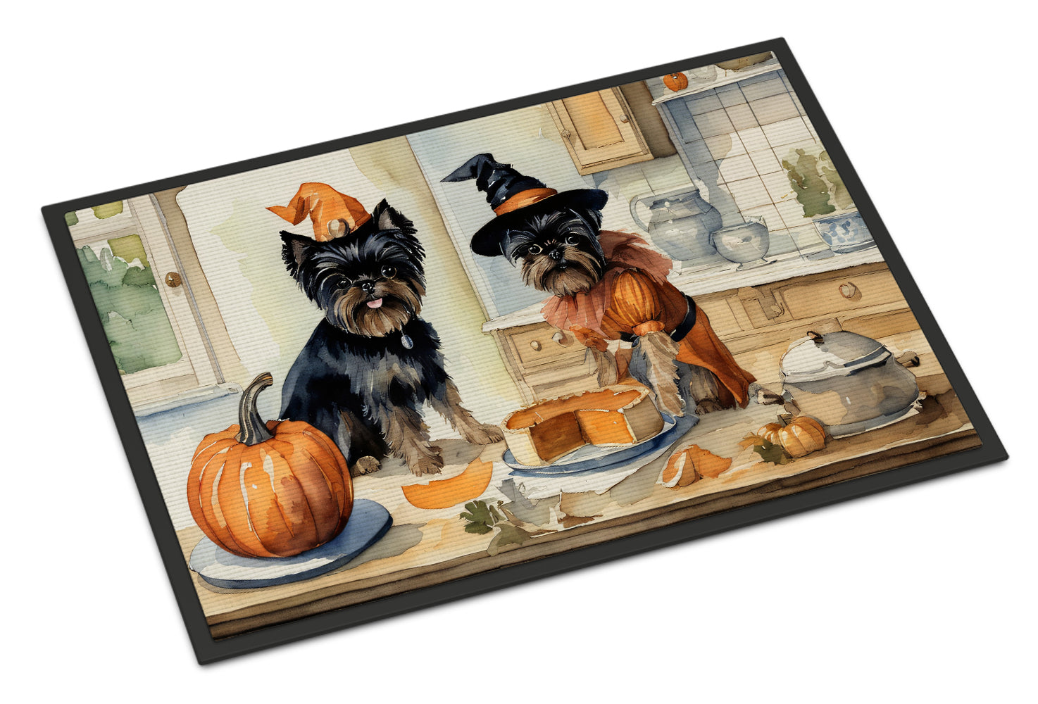 Buy this Affenpinscher Fall Kitchen Pumpkins Doormat 18x27