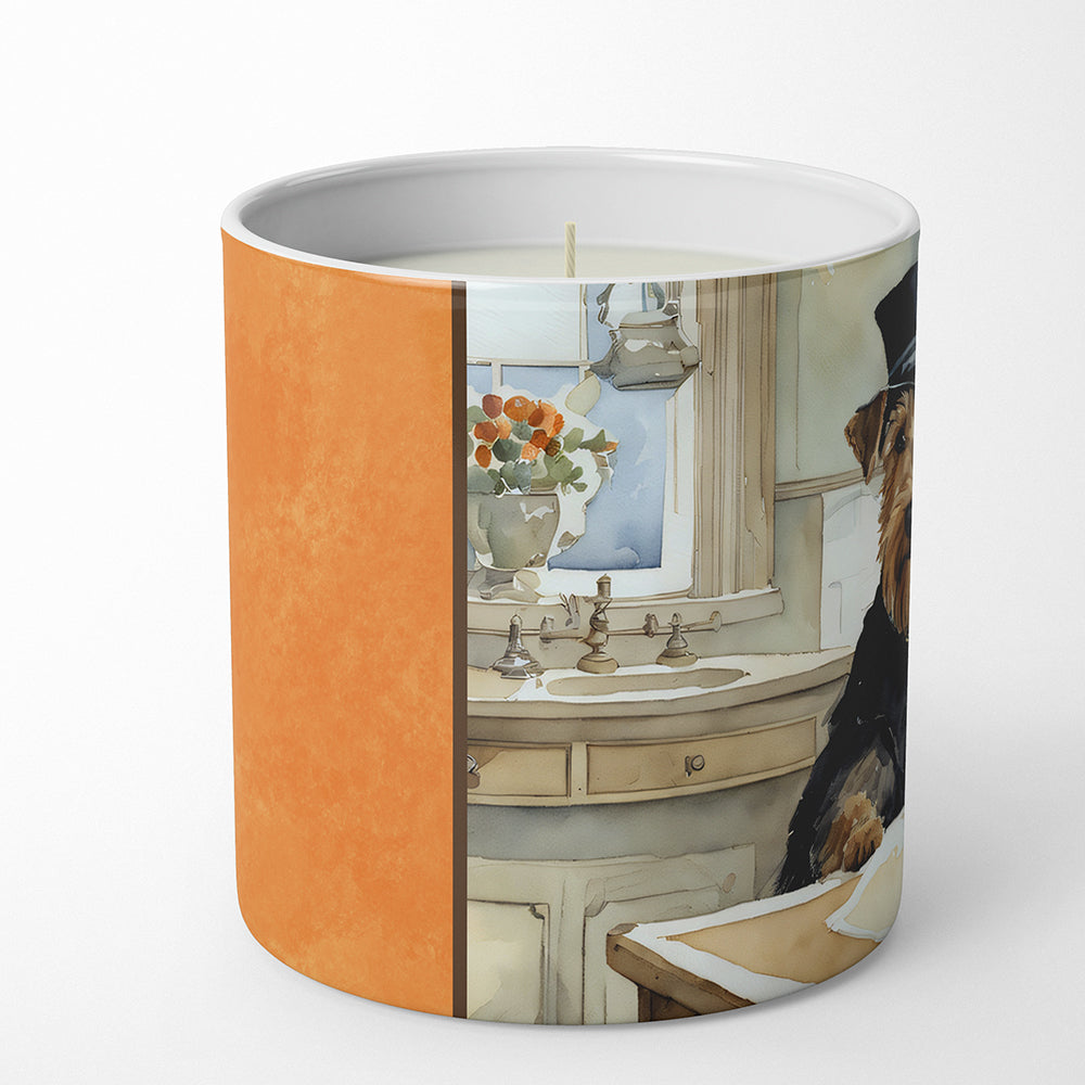 Airedale Terrier Fall Kitchen Pumpkins Decorative Soy Candle