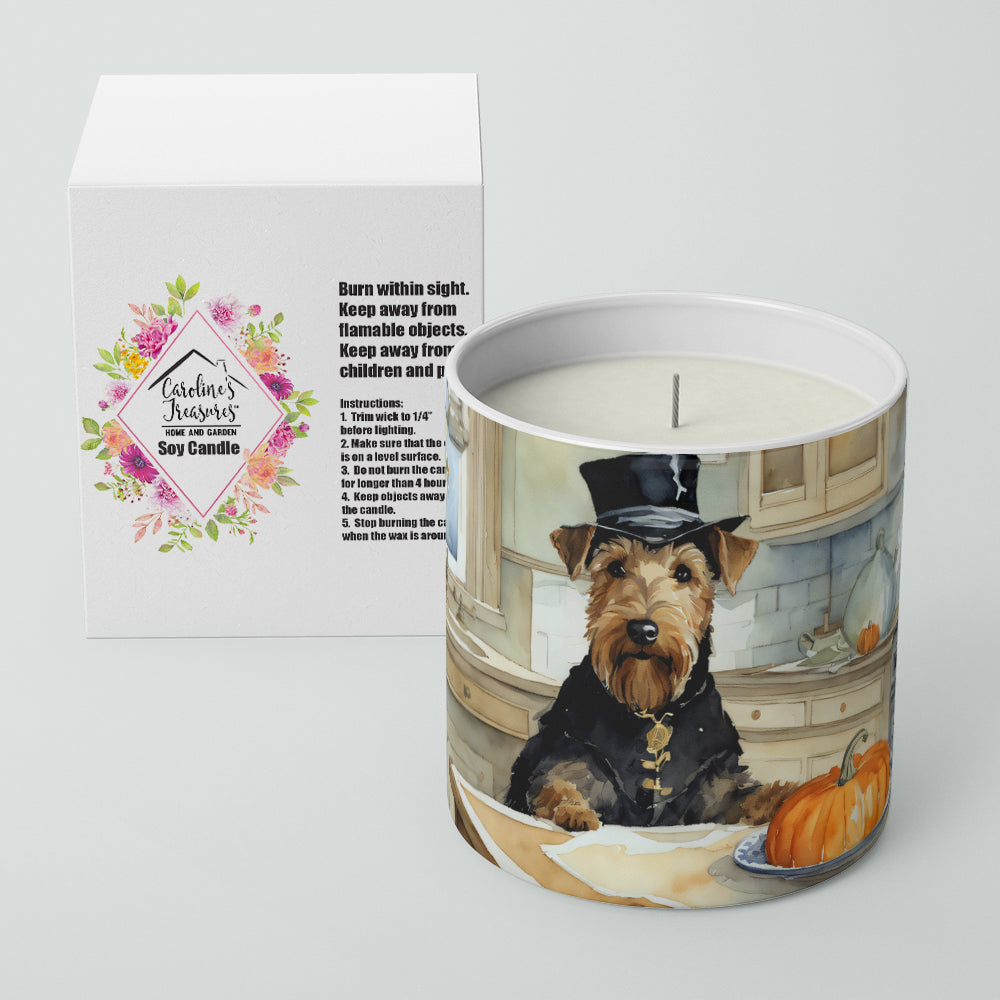 Airedale Terrier Fall Kitchen Pumpkins Decorative Soy Candle