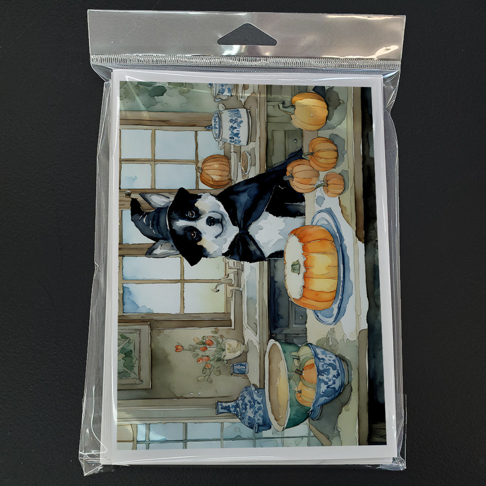 Akita Fall Kitchen Pumpkins Greeting Cards and Envelopes Pack of 8