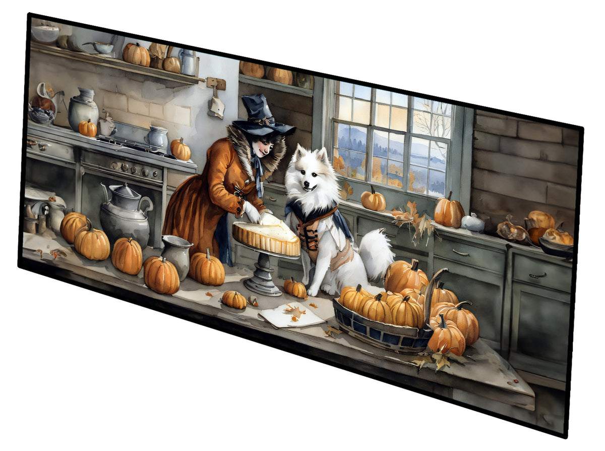Buy this American Eskimo Fall Kitchen Pumpkins Runner Mat 28x58