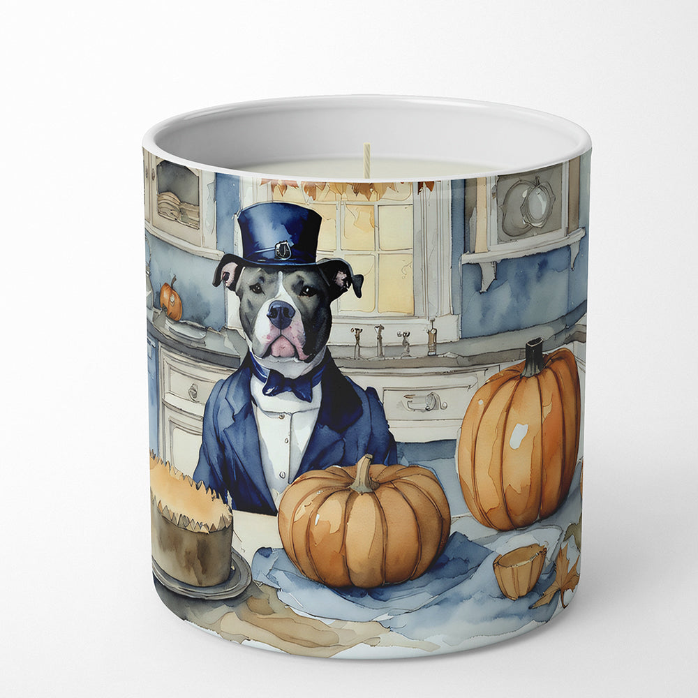 Pit Bull Terrier Fall Kitchen Pumpkins Decorative Soy Candle