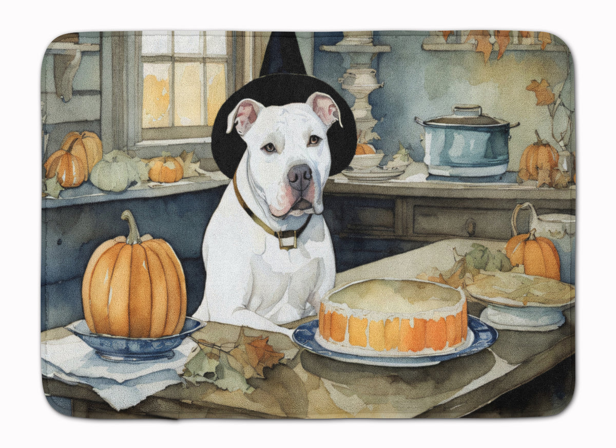 Buy this Pit Bull Terrier Fall Kitchen Pumpkins Memory Foam Kitchen Mat
