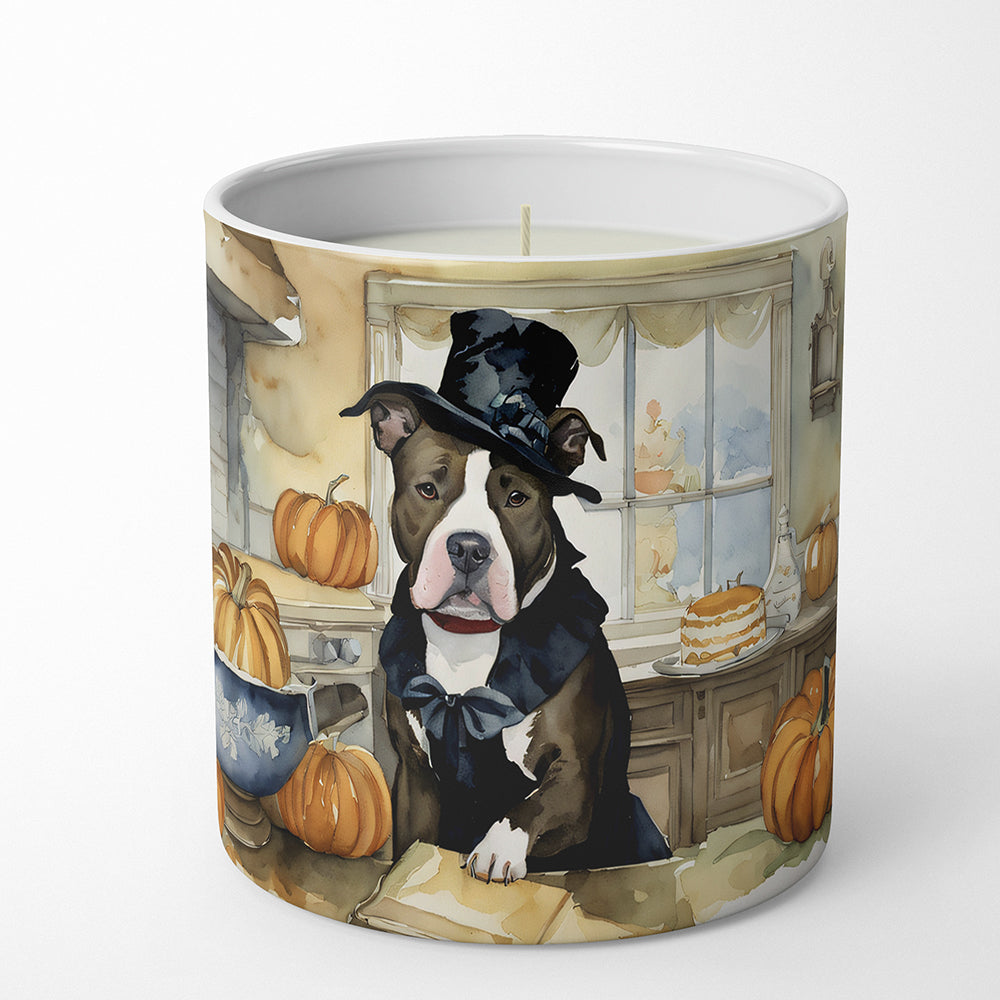 Buy this Pit Bull Terrier Fall Kitchen Pumpkins Decorative Soy Candle