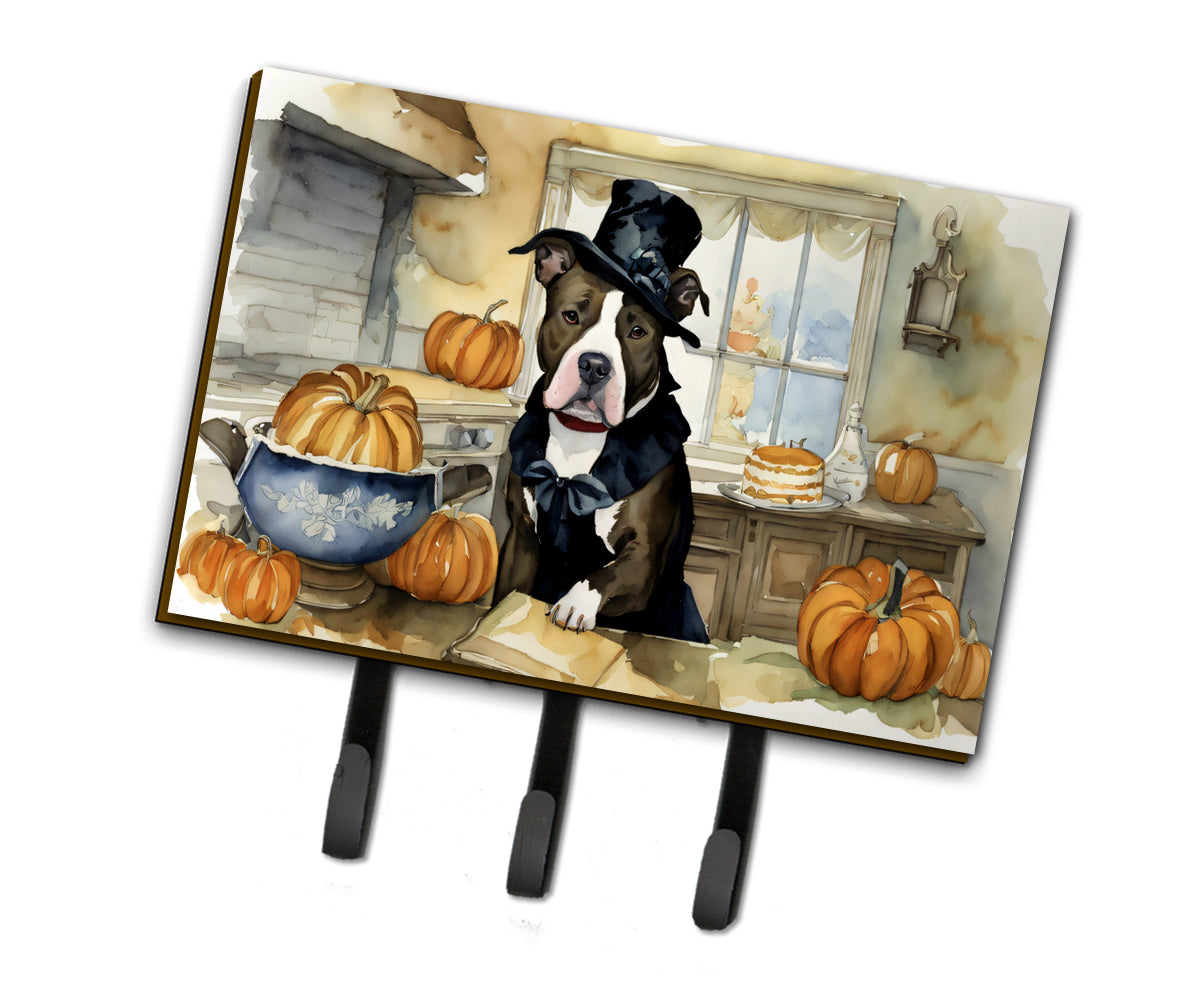 Buy this Pit Bull Terrier Fall Kitchen Pumpkins Leash or Key Holder