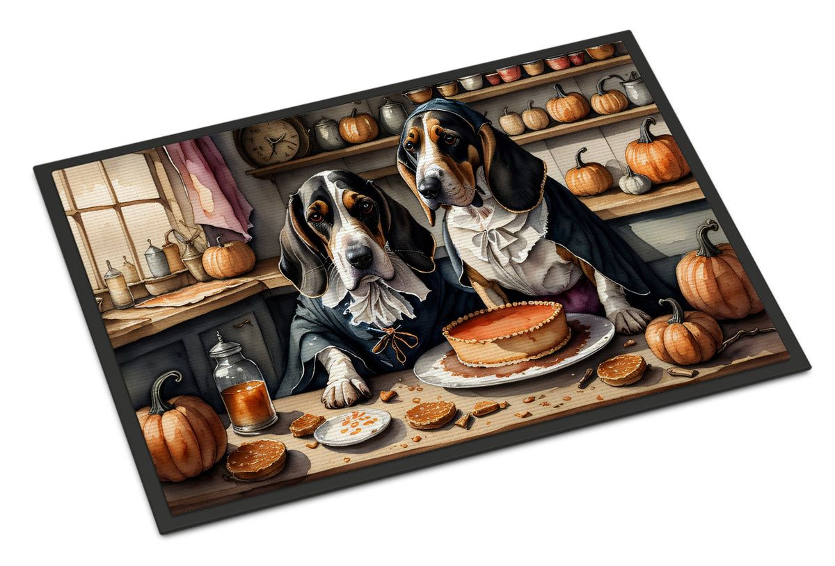 Buy this Basset Hound Fall Kitchen Pumpkins Doormat 18x27