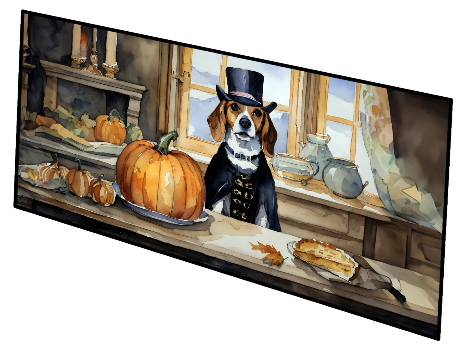 Buy this Beagle Fall Kitchen Pumpkins Runner Mat 28x58