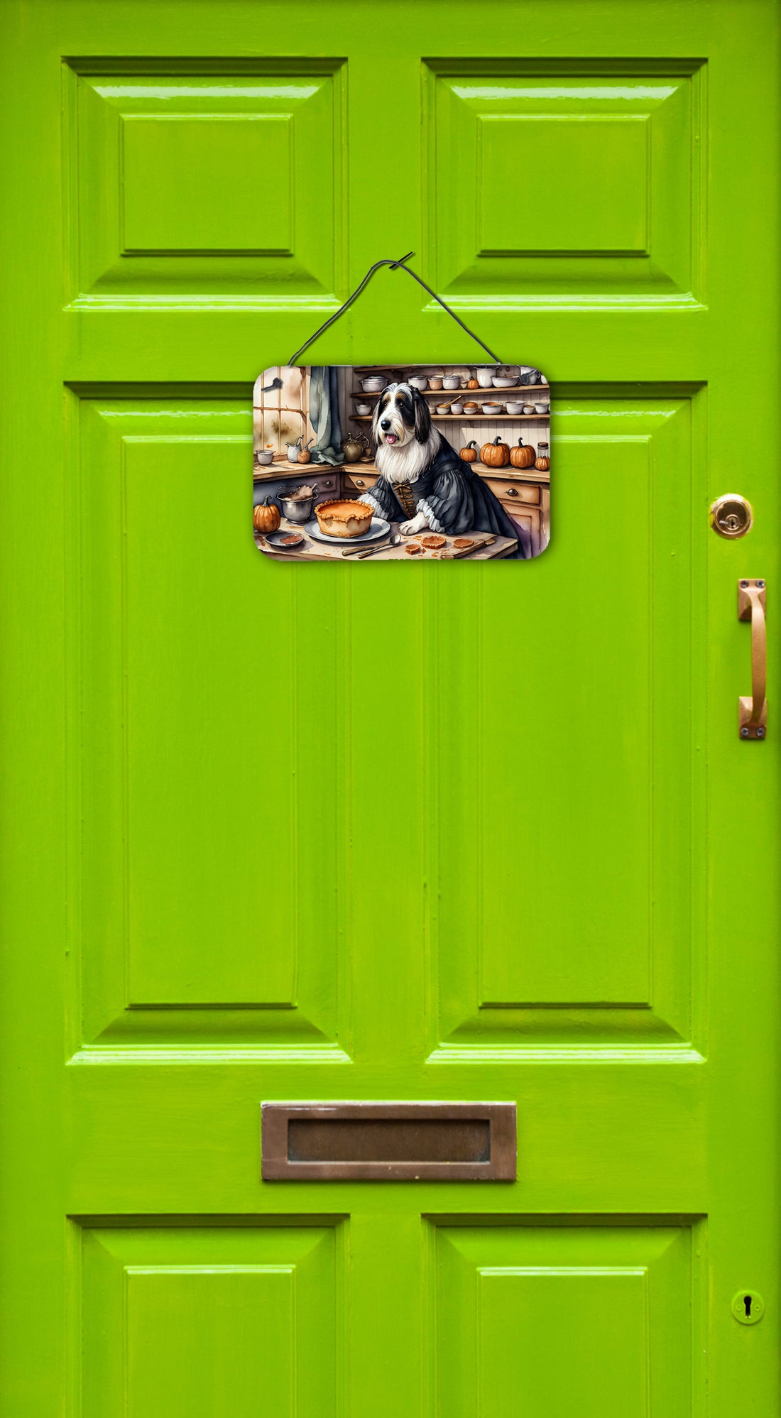 Buy this Bearded Collie Fall Kitchen Pumpkins Wall or Door Hanging Prints