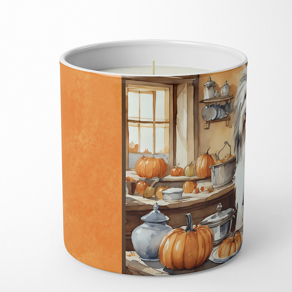 Buy this Bearded Collie Fall Kitchen Pumpkins Decorative Soy Candle