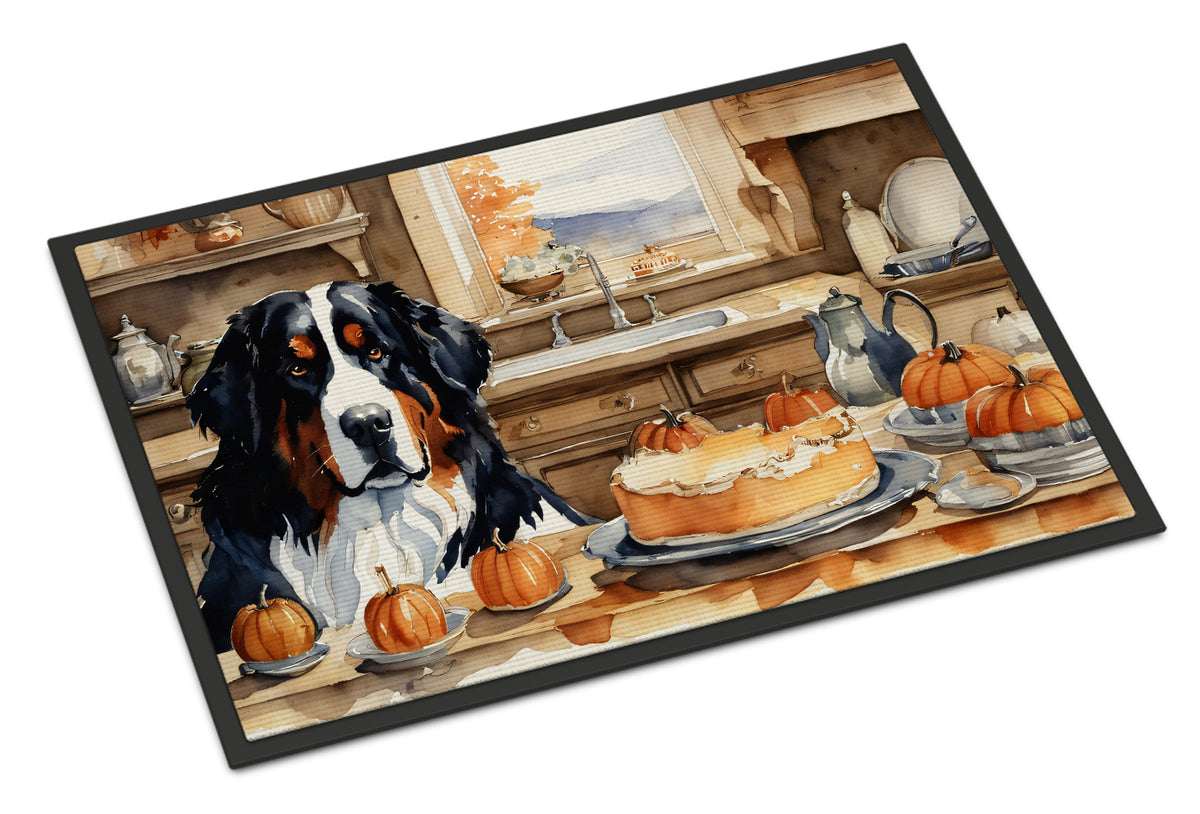 Buy this Bernese Mountain Dog Fall Kitchen Pumpkins Indoor or Outdoor Mat 24x36
