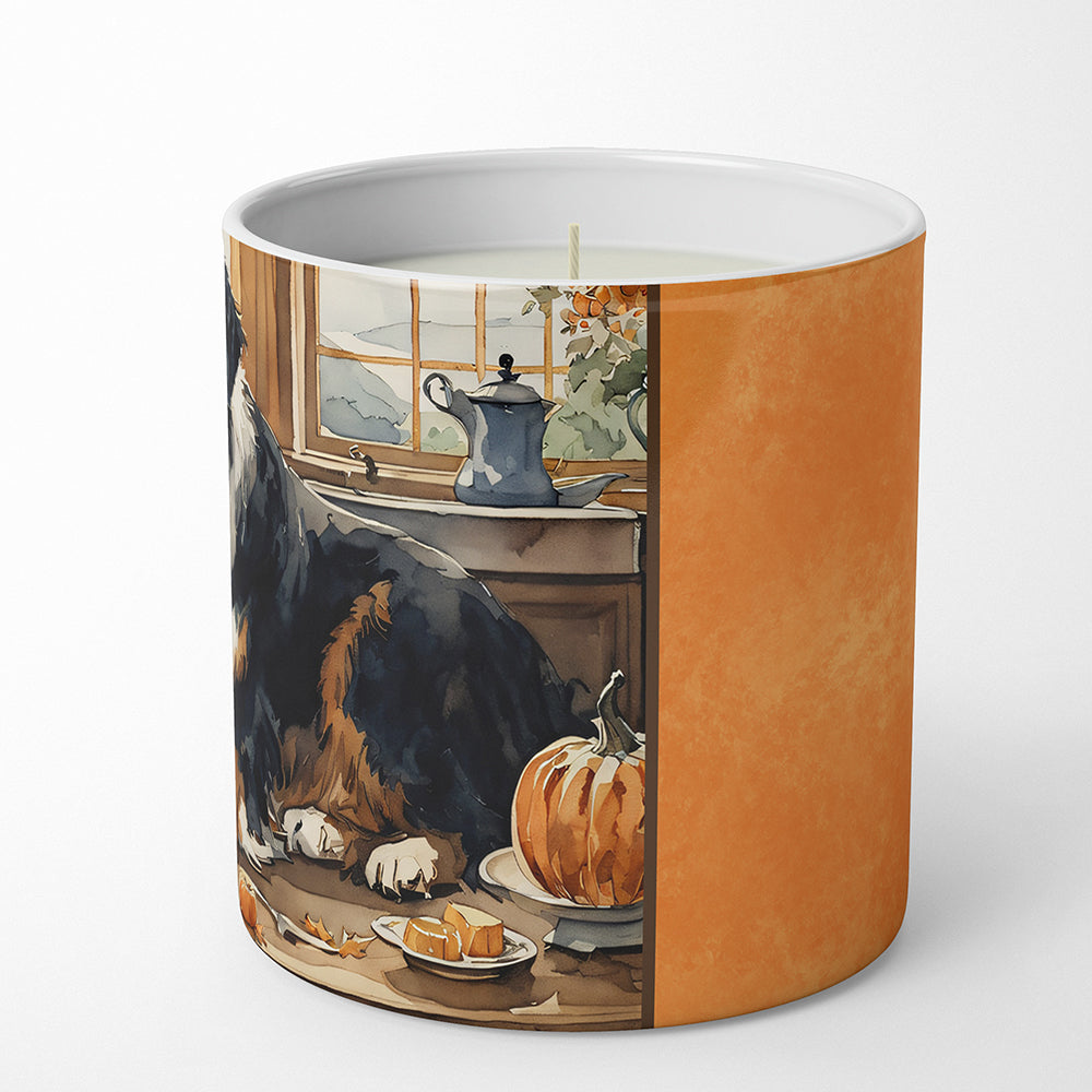 Bernese Mountain Dog Fall Kitchen Pumpkins Decorative Soy Candle