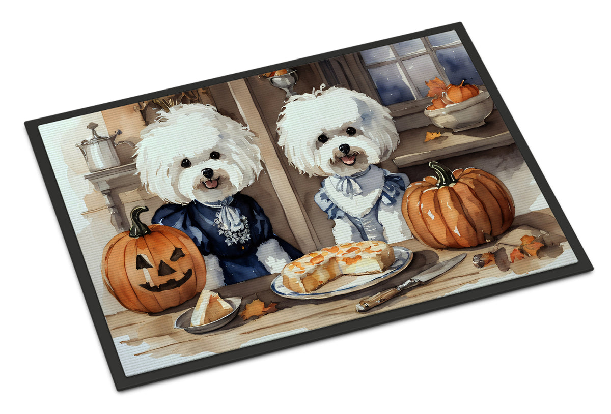 Buy this Bichon Frise Fall Kitchen Pumpkins Indoor or Outdoor Mat 24x36