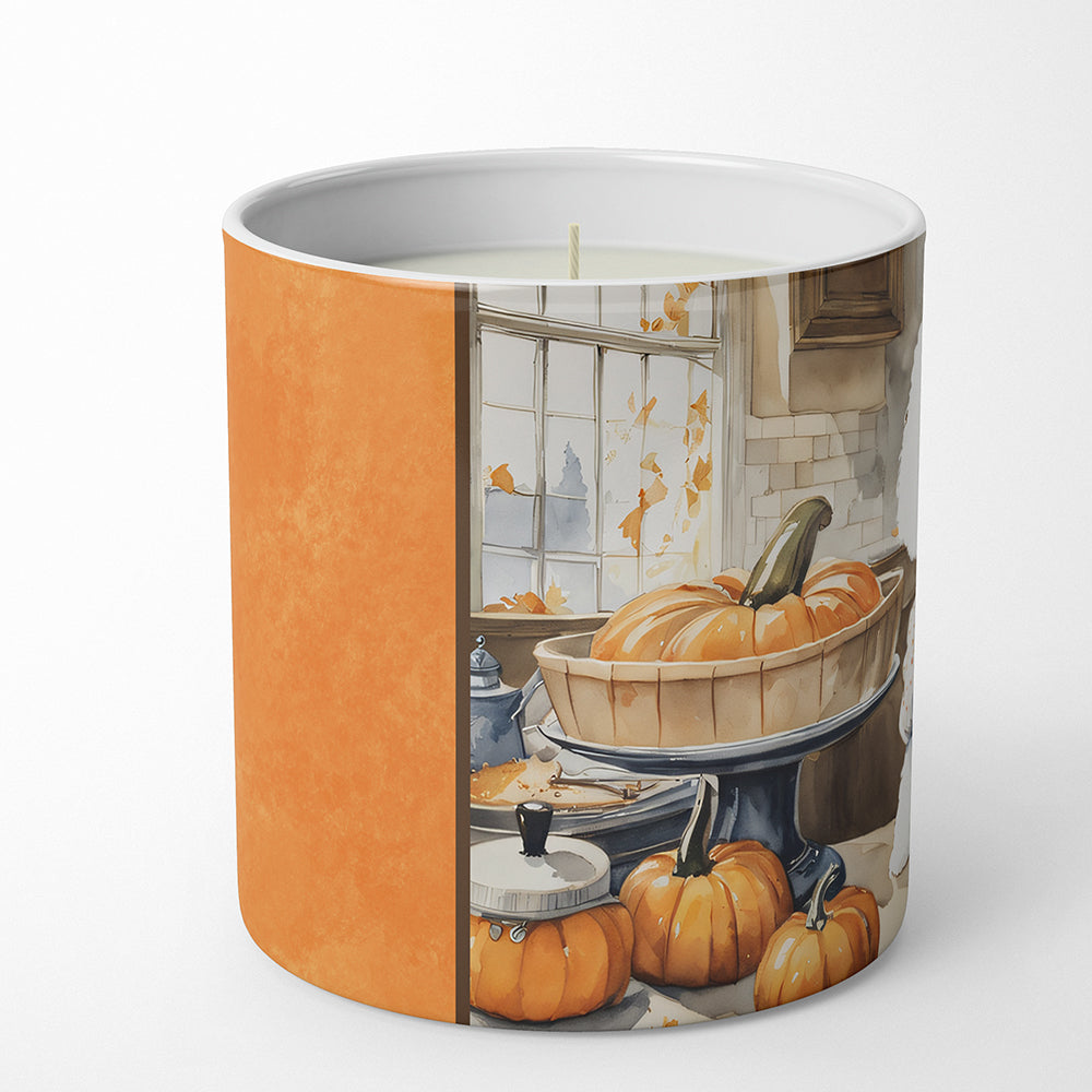 Buy this Bichon Frise Fall Kitchen Pumpkins Decorative Soy Candle