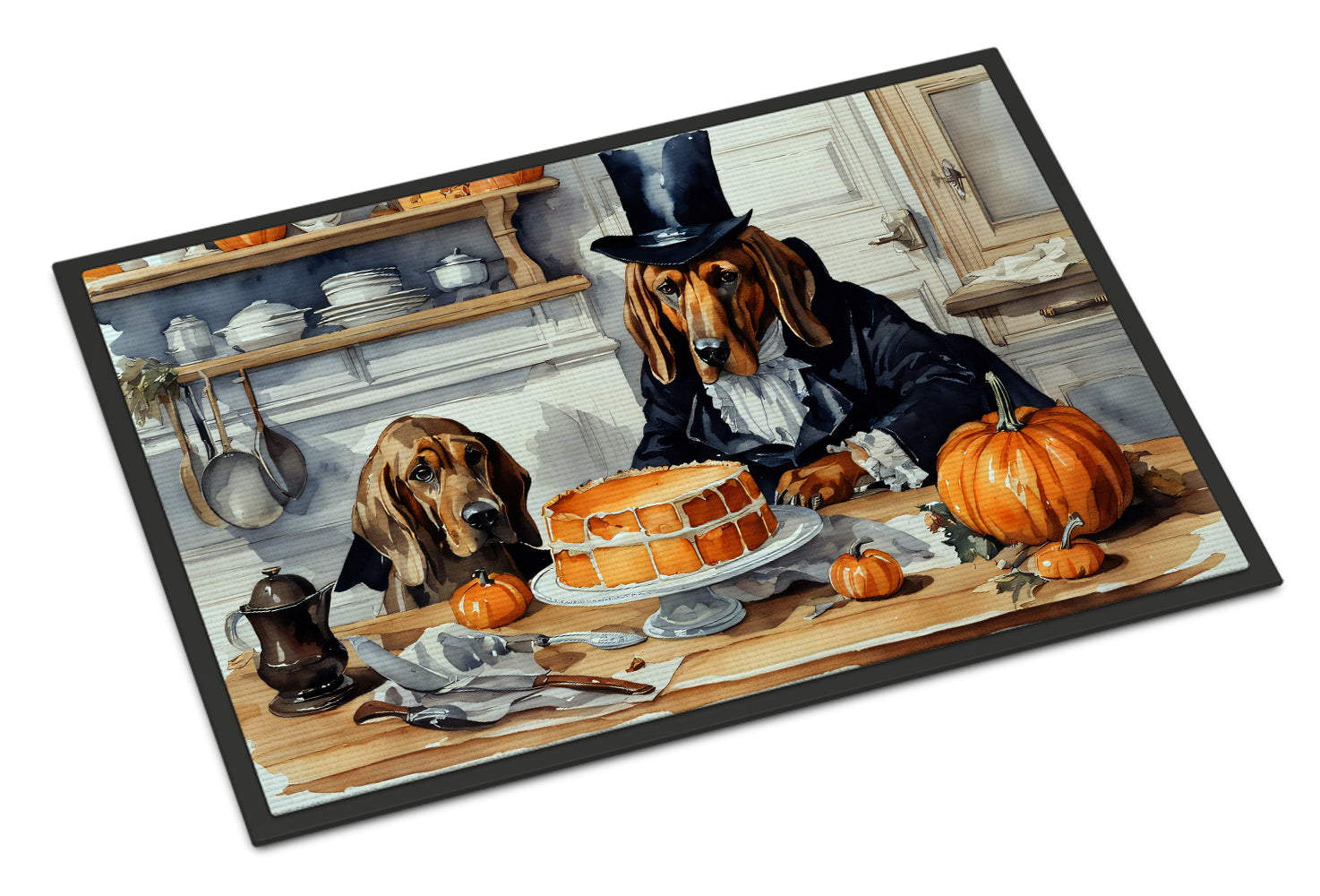 Buy this Bloodhound Fall Kitchen Pumpkins Indoor or Outdoor Mat 24x36