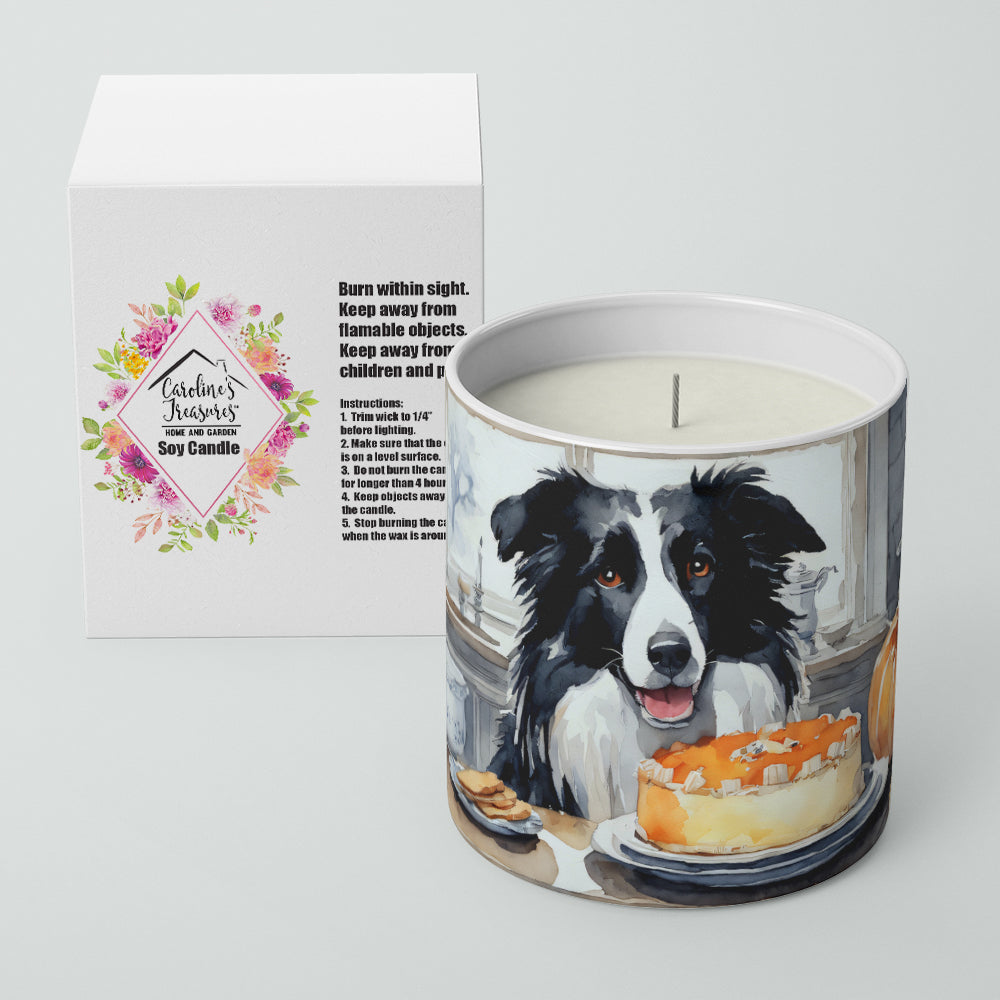 Border Collie Fall Kitchen Pumpkins Decorative Soy Candle