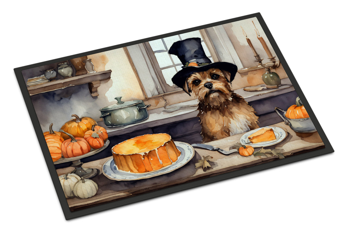 Buy this Border Terrier Fall Kitchen Pumpkins Indoor or Outdoor Mat 24x36