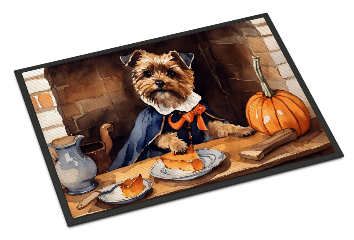 Buy this Border Terrier Fall Kitchen Pumpkins Doormat 18x27