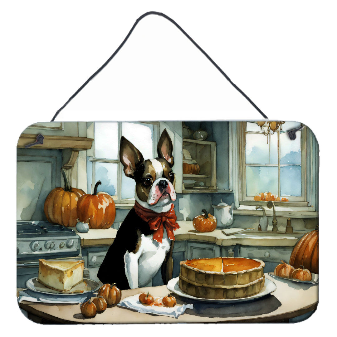 Buy this Boston Terrier Fall Kitchen Pumpkins Wall or Door Hanging Prints