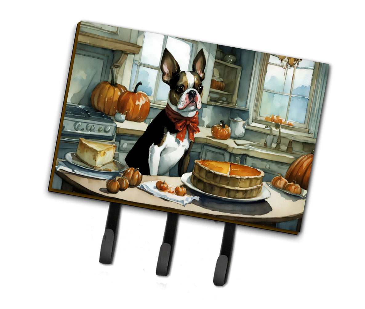 Buy this Boston Terrier Fall Kitchen Pumpkins Leash or Key Holder