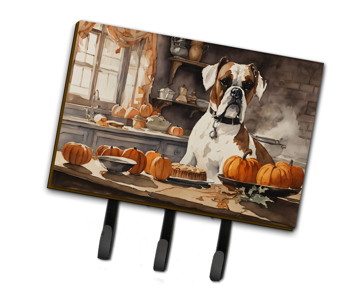 Buy this Boxer Fall Kitchen Pumpkins Leash or Key Holder