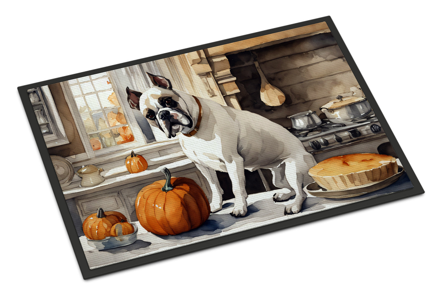 Buy this Boxer Fall Kitchen Pumpkins Doormat 18x27