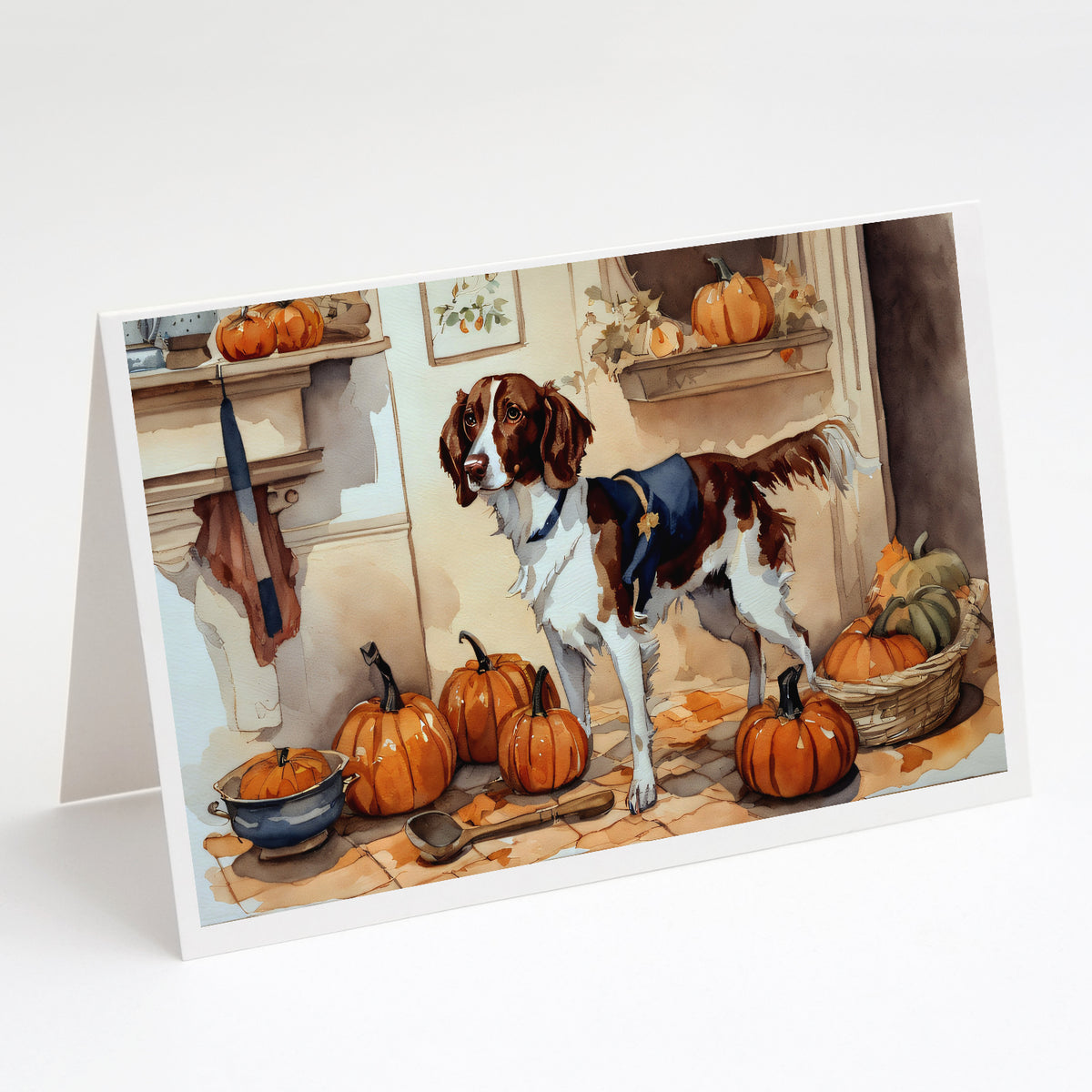Buy this Brittany Fall Kitchen Pumpkins Greeting Cards and Envelopes Pack of 8