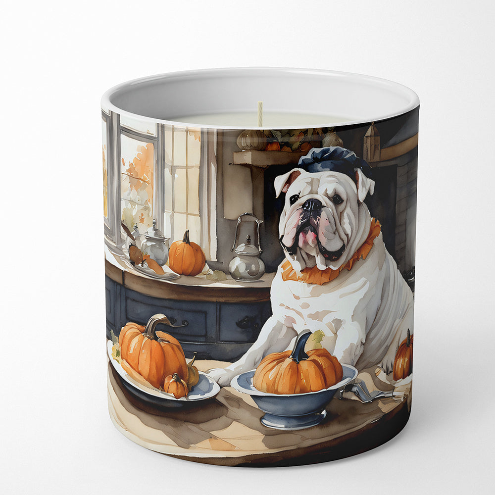 Buy this English Bulldog Fall Kitchen Pumpkins Decorative Soy Candle
