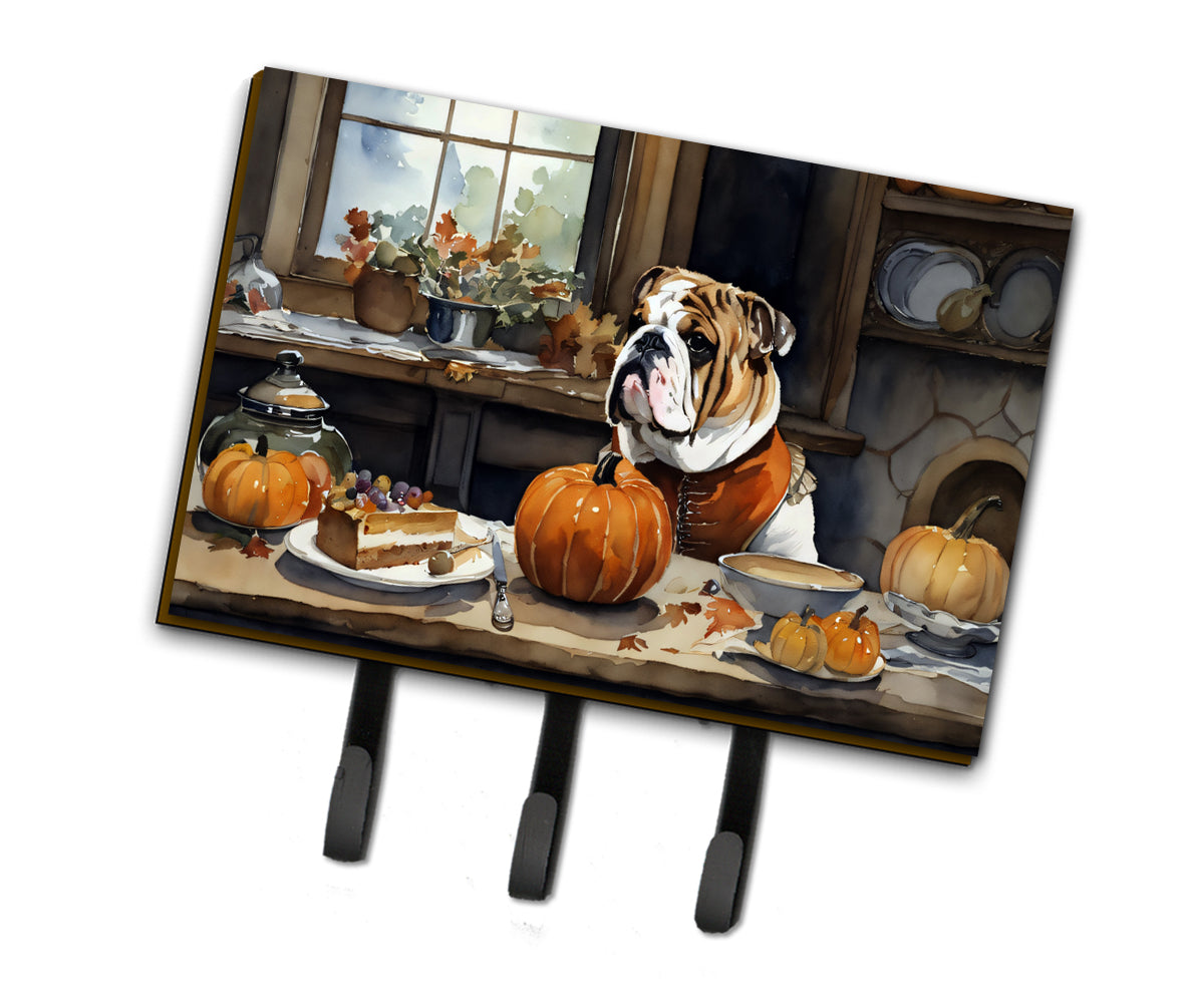 Buy this English Bulldog Fall Kitchen Pumpkins Leash or Key Holder