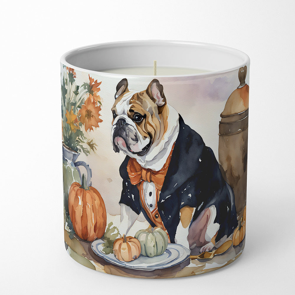 Buy this English Bulldog Fall Kitchen Pumpkins Decorative Soy Candle