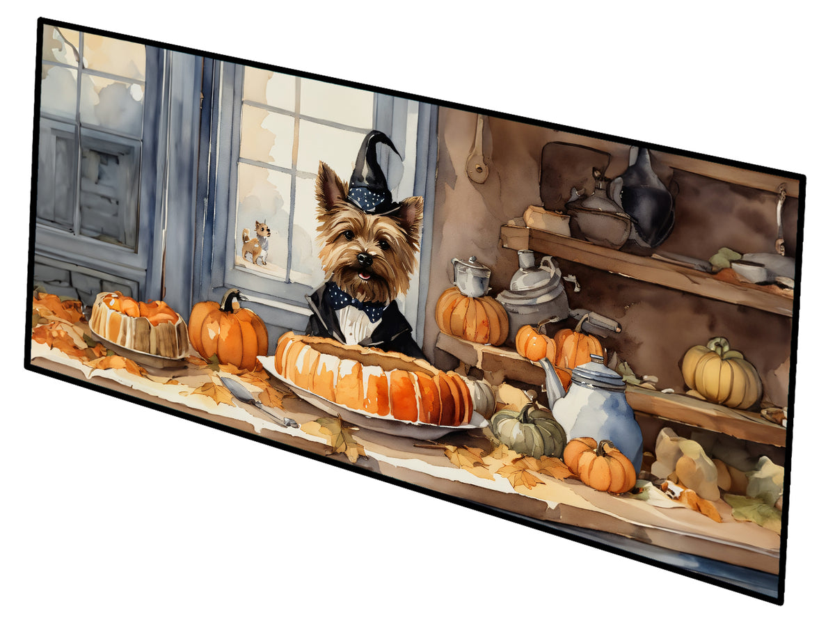 Buy this Cairn Terrier Fall Kitchen Pumpkins Runner Mat 28x58