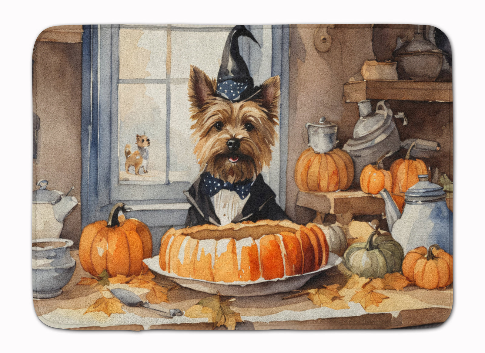 Buy this Cairn Terrier Fall Kitchen Pumpkins Memory Foam Kitchen Mat