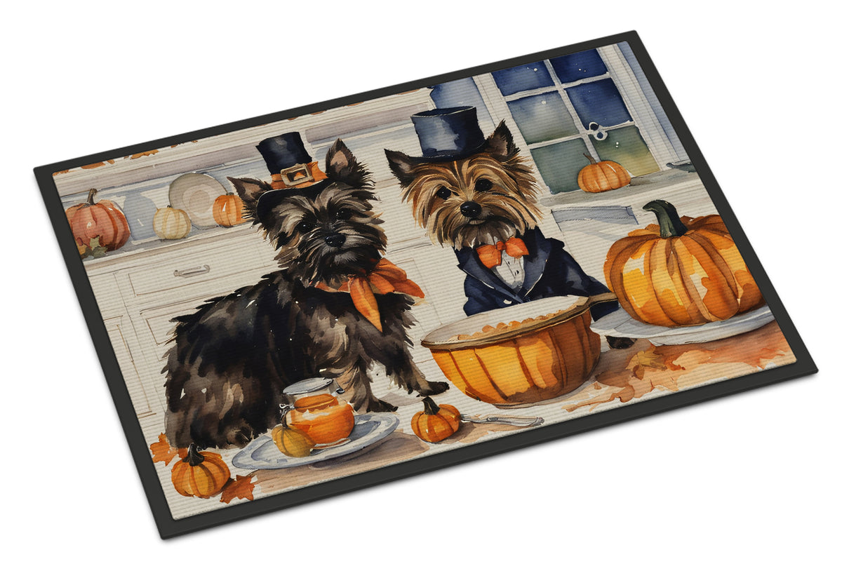 Buy this Cairn Terrier Fall Kitchen Pumpkins Doormat 18x27