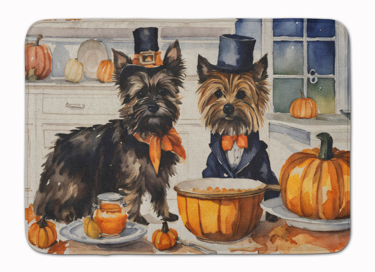 Buy this Cairn Terrier Fall Kitchen Pumpkins Memory Foam Kitchen Mat