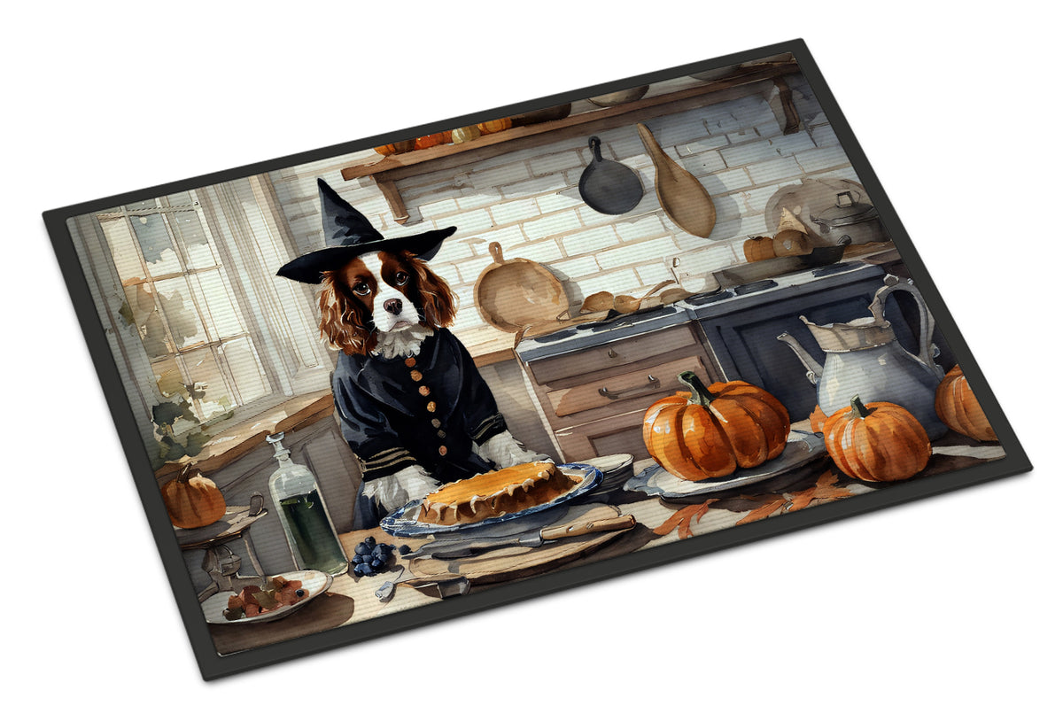 Buy this Cavalier Spaniel Fall Kitchen Pumpkins Indoor or Outdoor Mat 24x36